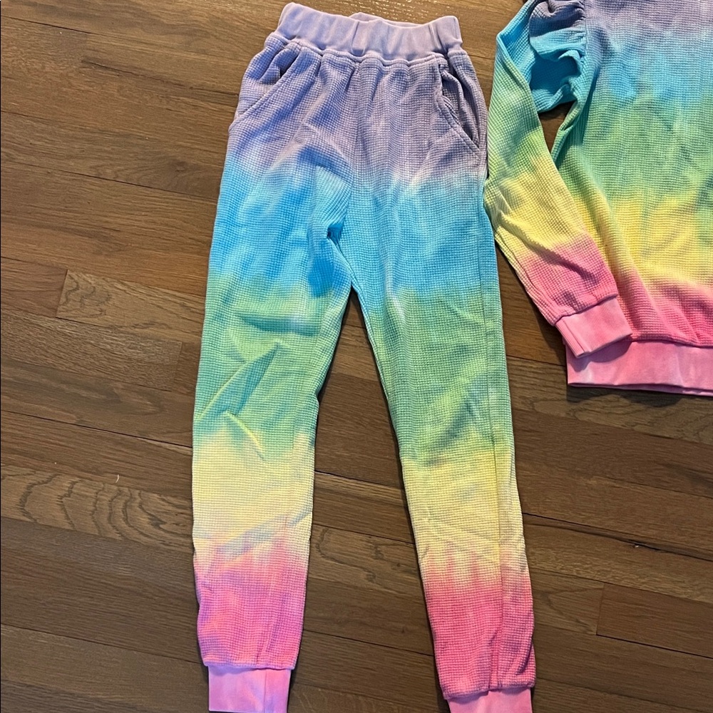 Lola + The Boys Rainbow Ombre Girls Matching Set Size 10 - Picture 3 of 5